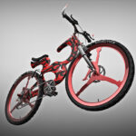 Le logo de Michael Jordan s'intègre parfaitement dans le design de la roue du vélo.